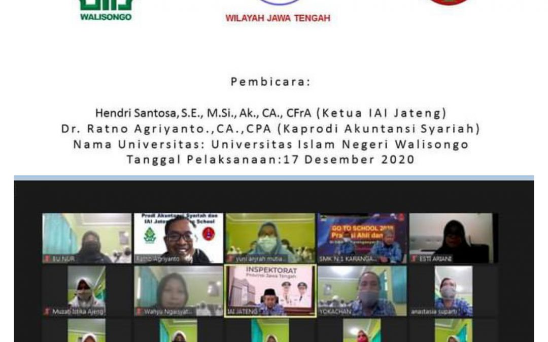 Ikatan Akuntan Indonesia Wilayah Jawa Tengah berkolaborasi dengan Prodi Akuntansi Syariah Goes To School
