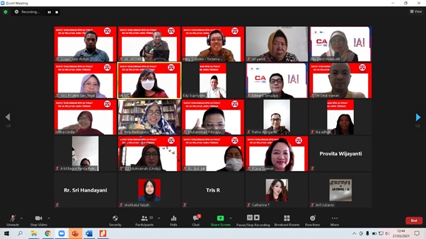 RAPAT KUNJUNGAN VIRTUAL DPN IAI PUSAT KE IAI WILAYAH JATENG